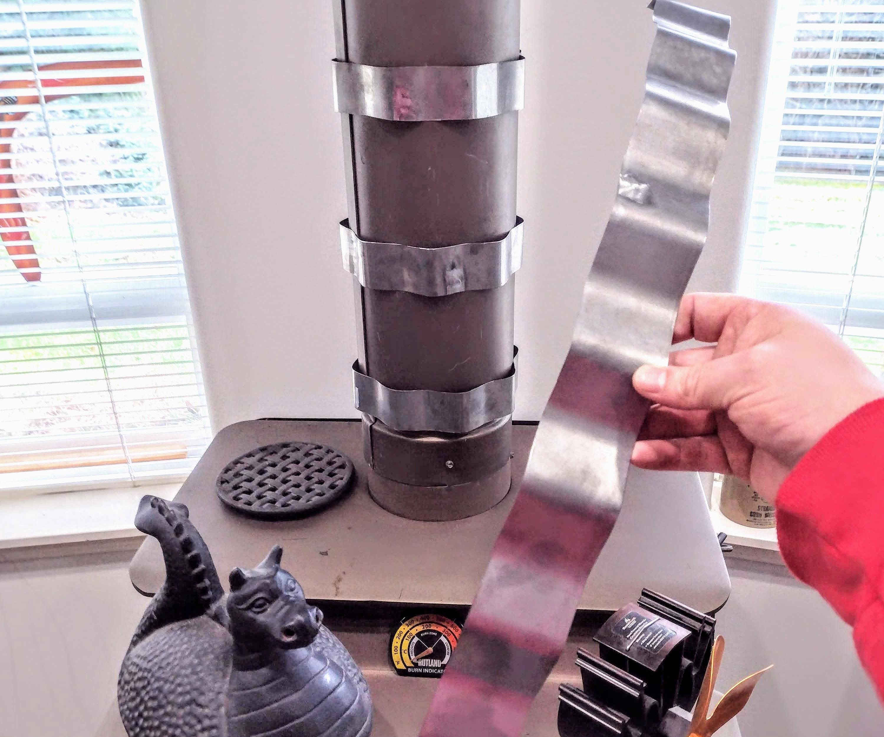 DIY Stovepipe Heat Reclaiming Rings