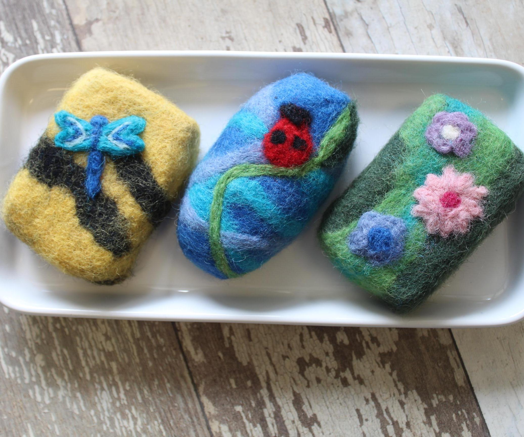 Spring Is Here! Felted Soap