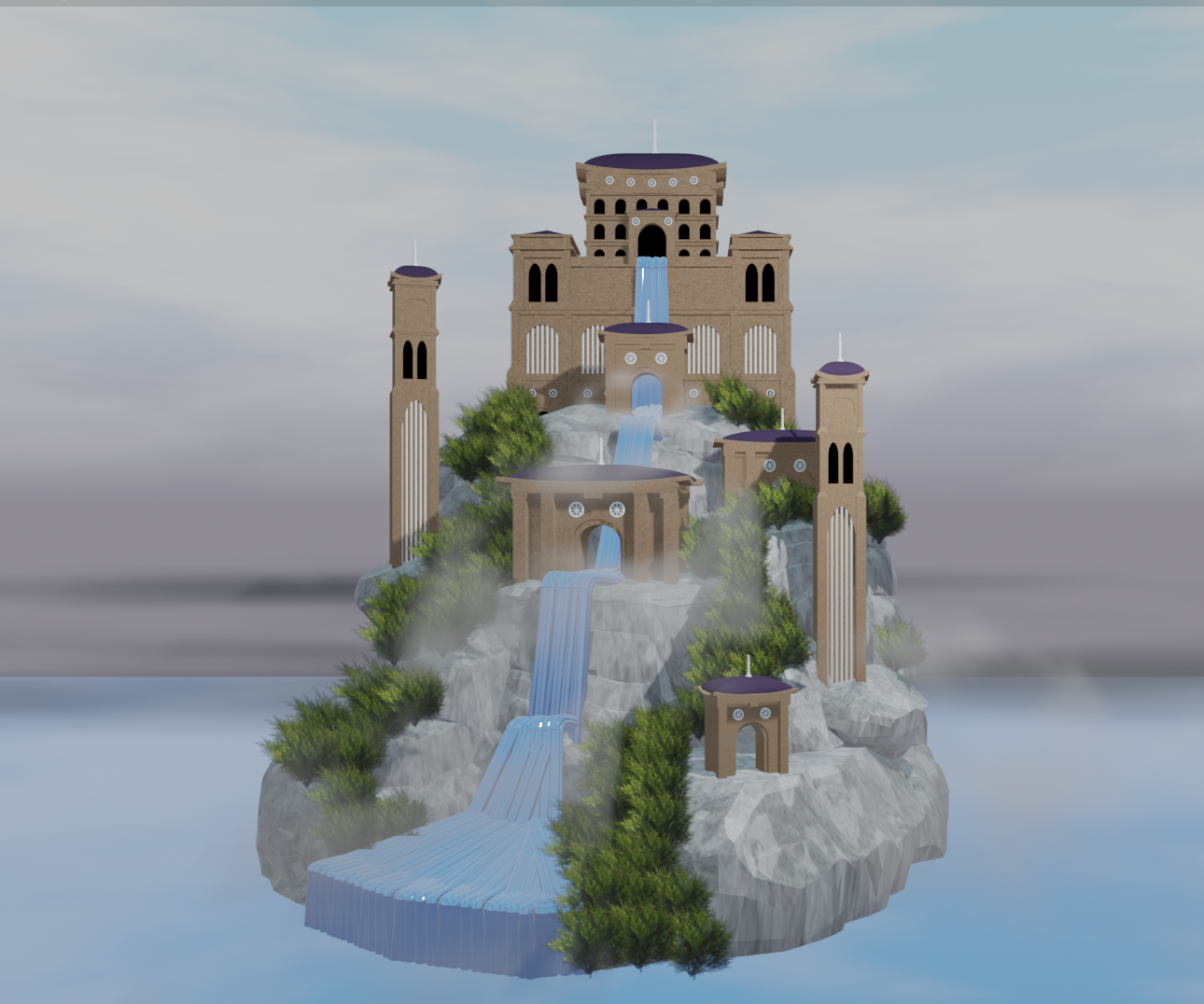 The Lost City of Atlantis (#tinkercad)