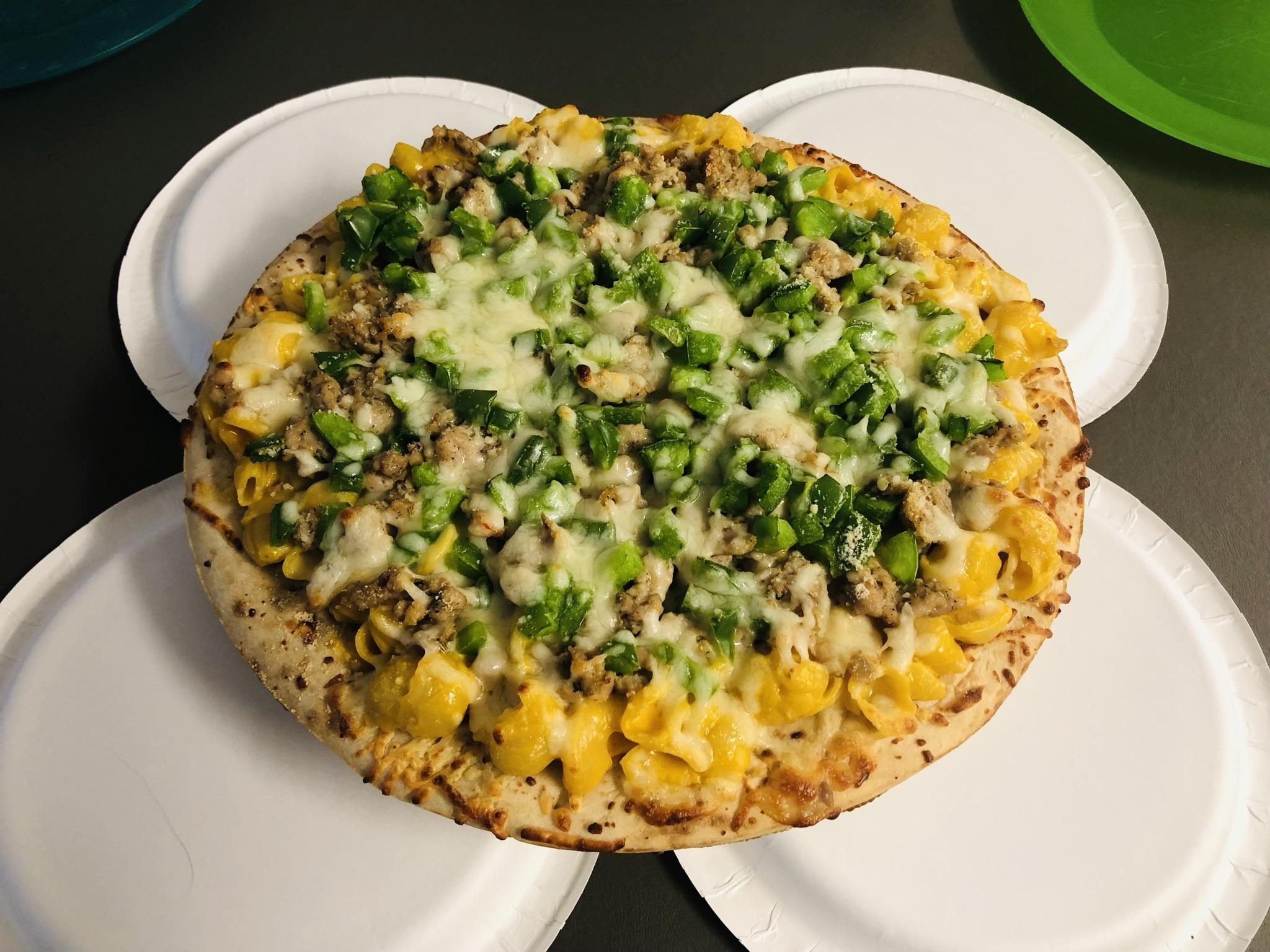 A Monstrous, College-Budget Macaroni Pizza