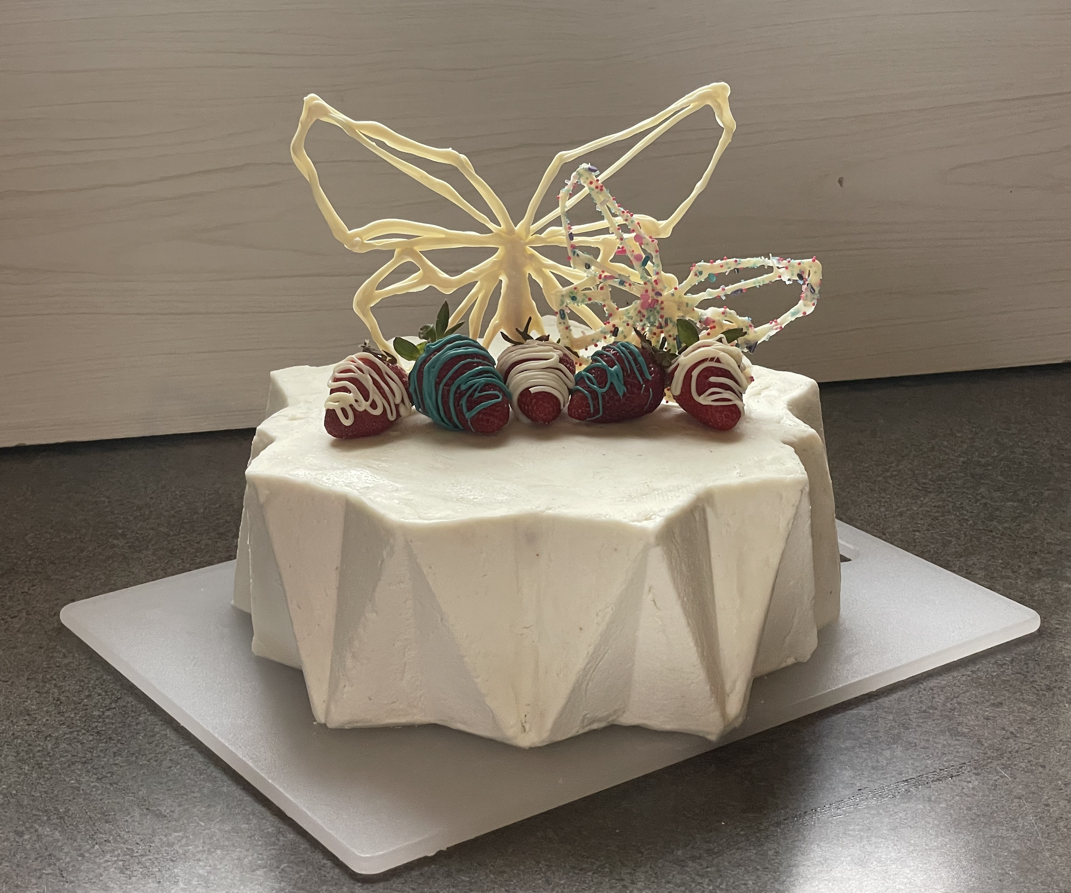Origami Cake With Buttercream Frosting