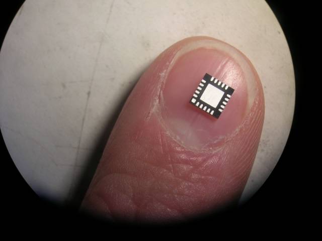 hand-soldering teeny tiny chips!