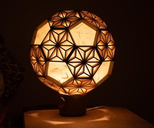 Truncated Icosahedron Kumiko Lamp