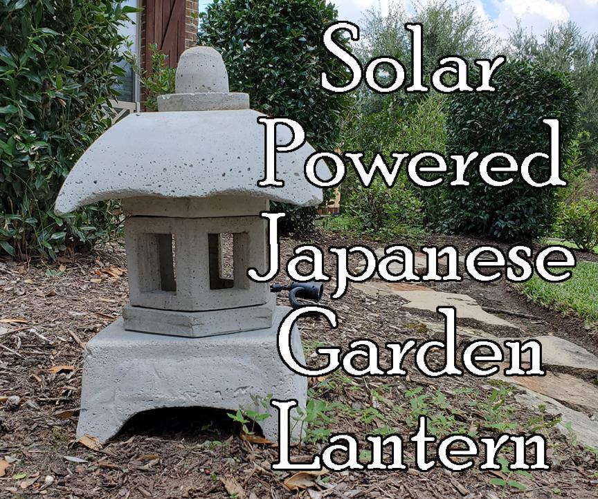 Solar Powered Japanese Garden Lantern - Using Dollar Store Items As Molds