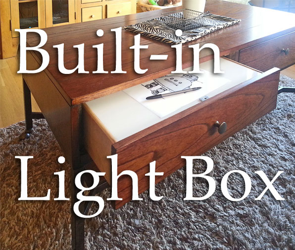 Built-in Wireless Light Box with Secret Storage.