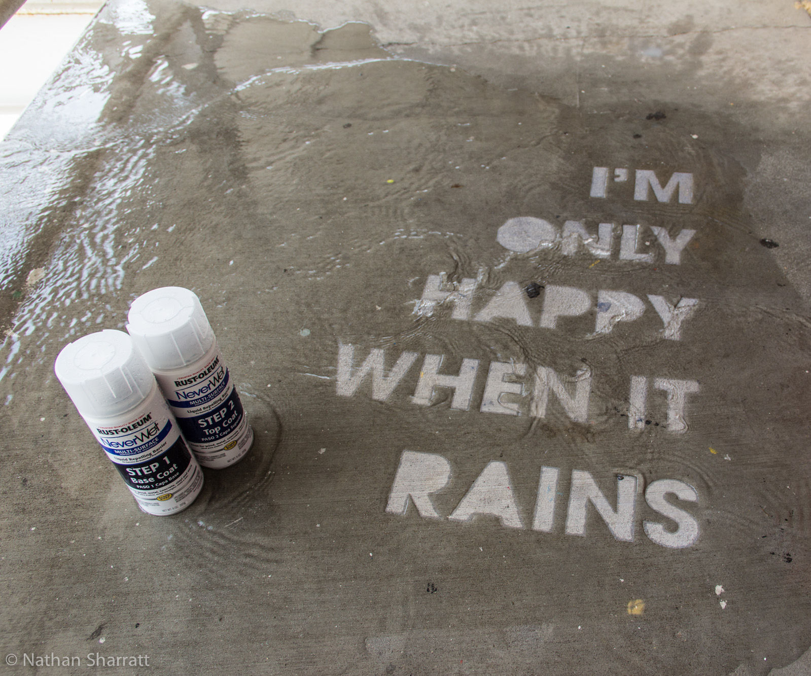 How to make Rain Drawings with NeverWet superhydrophobic coating