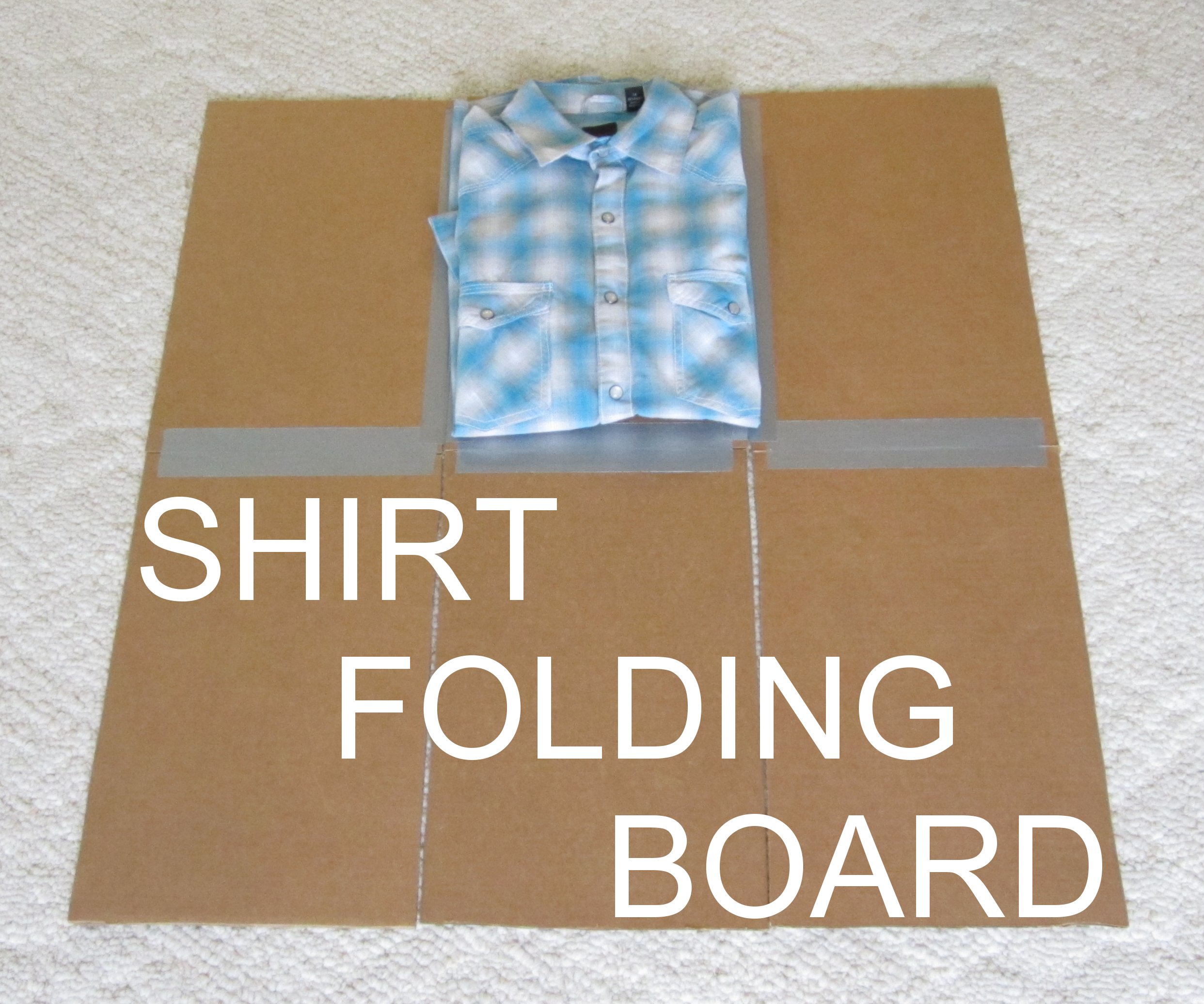 Shirt Folding Board from Cardboard and Duct Tape