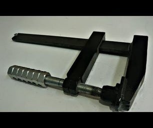 Homemade Heavy Duty  F Clamp With Hex Nut Handle 