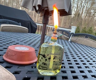 Tiki Oil Lamp From Your Favorite Spirits or Wine Bottle