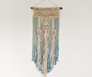 Macrame Fish Wall Hanging Made From Rope Scraps