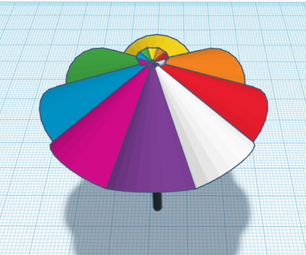 Creating a Colorful Umbrella With Tinkercad
