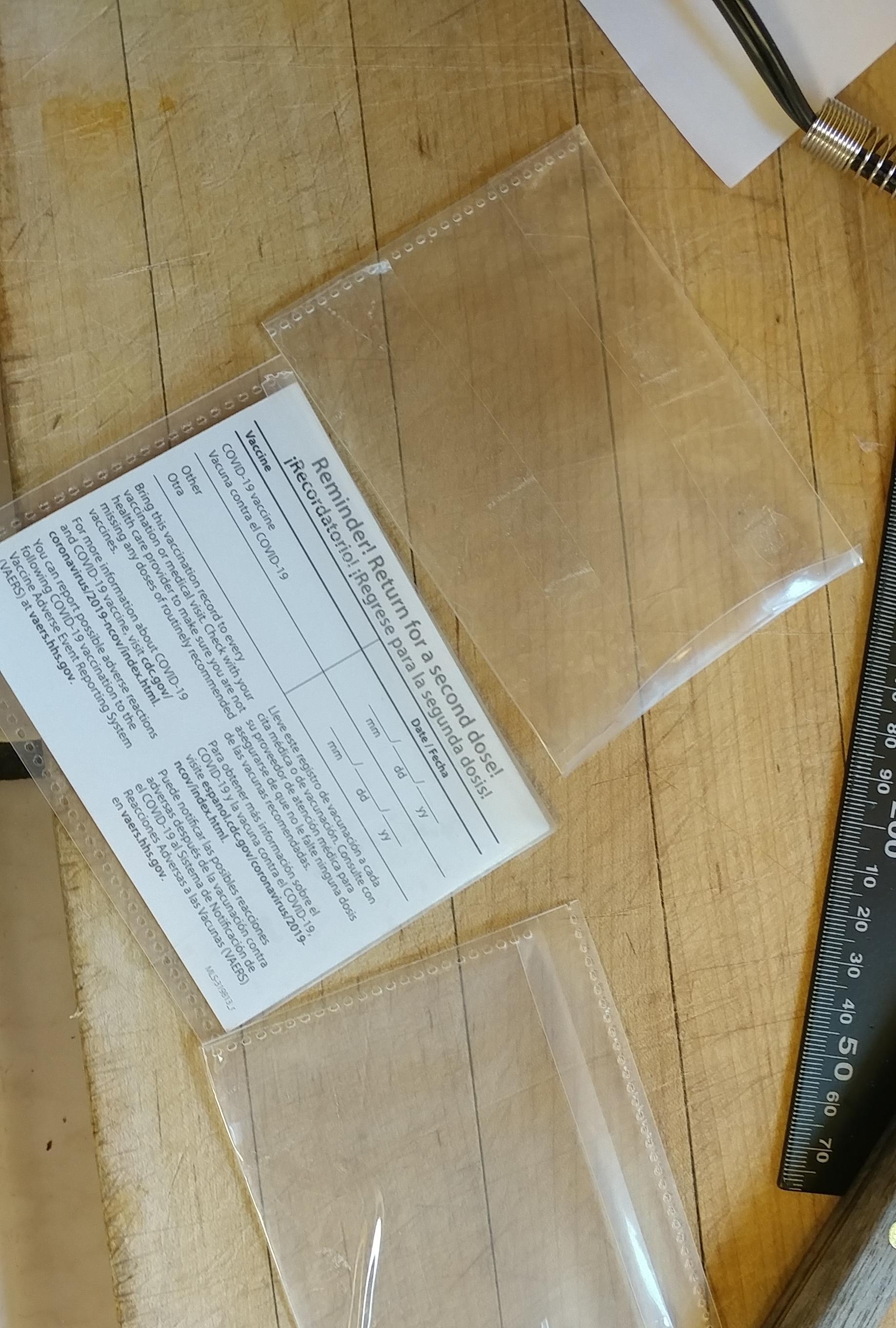 Plastic Non-sealed CDC Card Protector