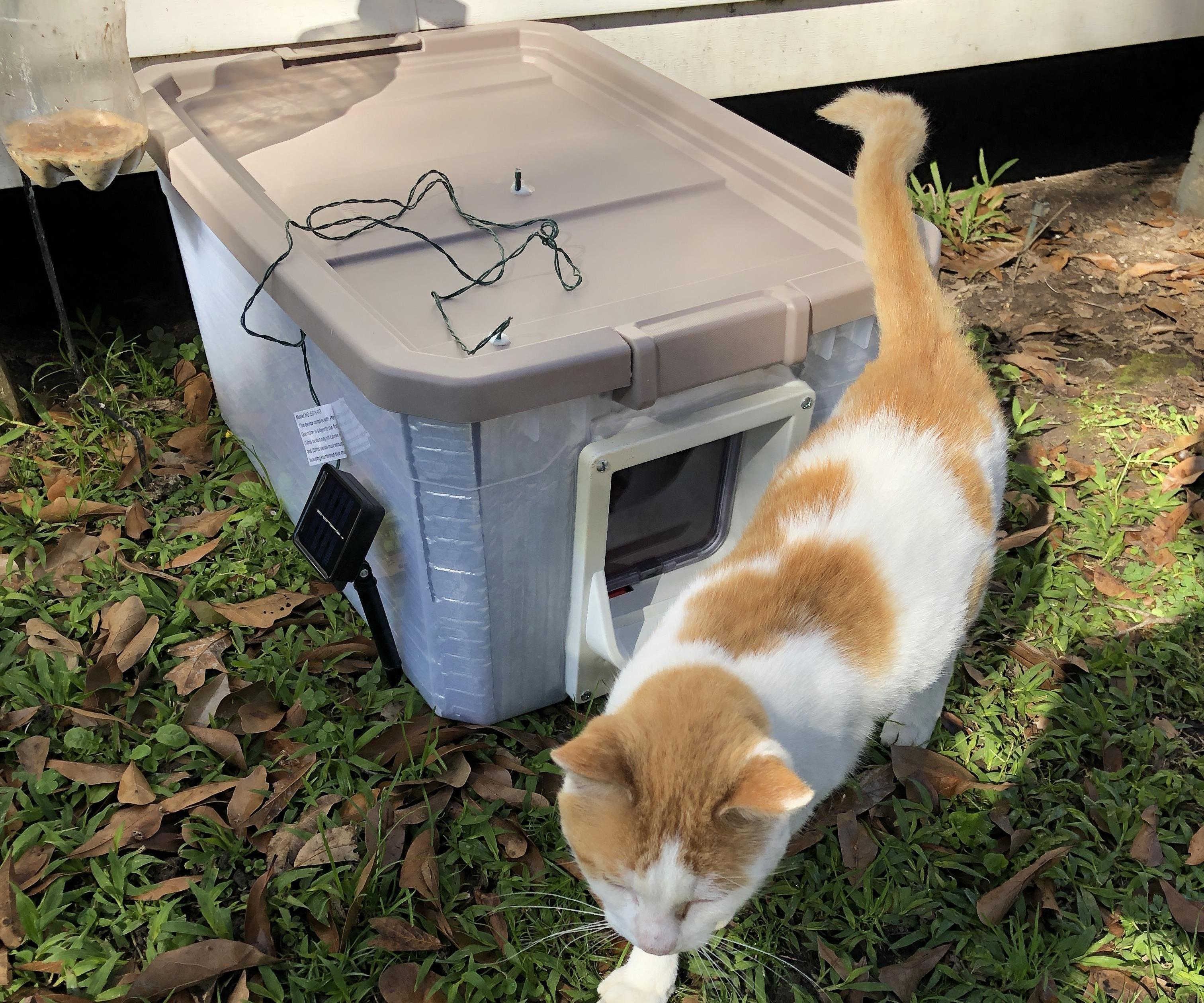 How to Make a Solar Powered Cat House Out of a 19 Gallon Tote