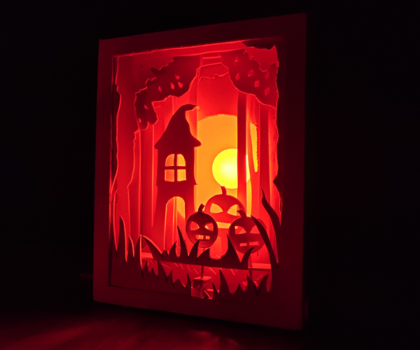 Mechanical Animated Halloween Light Box for Room Decor