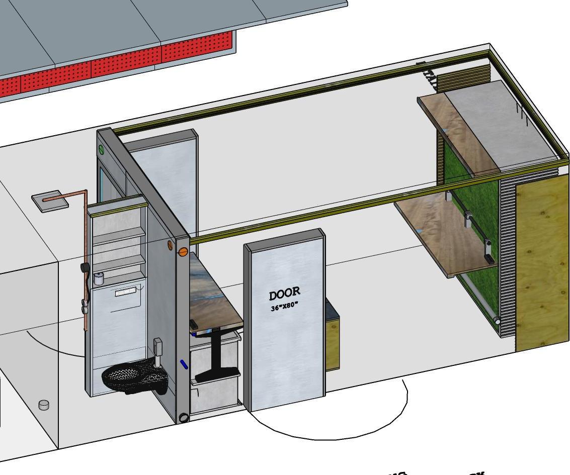 LIVE/WORK 20' MODULAR SHIPPING CONTAINER BUILDING & INTERIOR FURNITURE