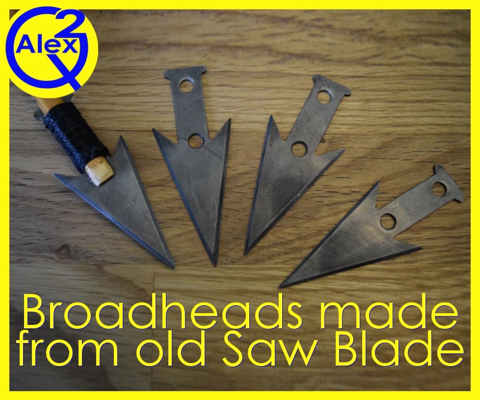 Arrowheads made from an old Saw Blade with Basic Tools
