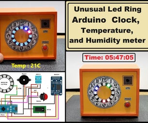 Unusual Led Ring Arduino Clock, Temperature, and Humidity Meter