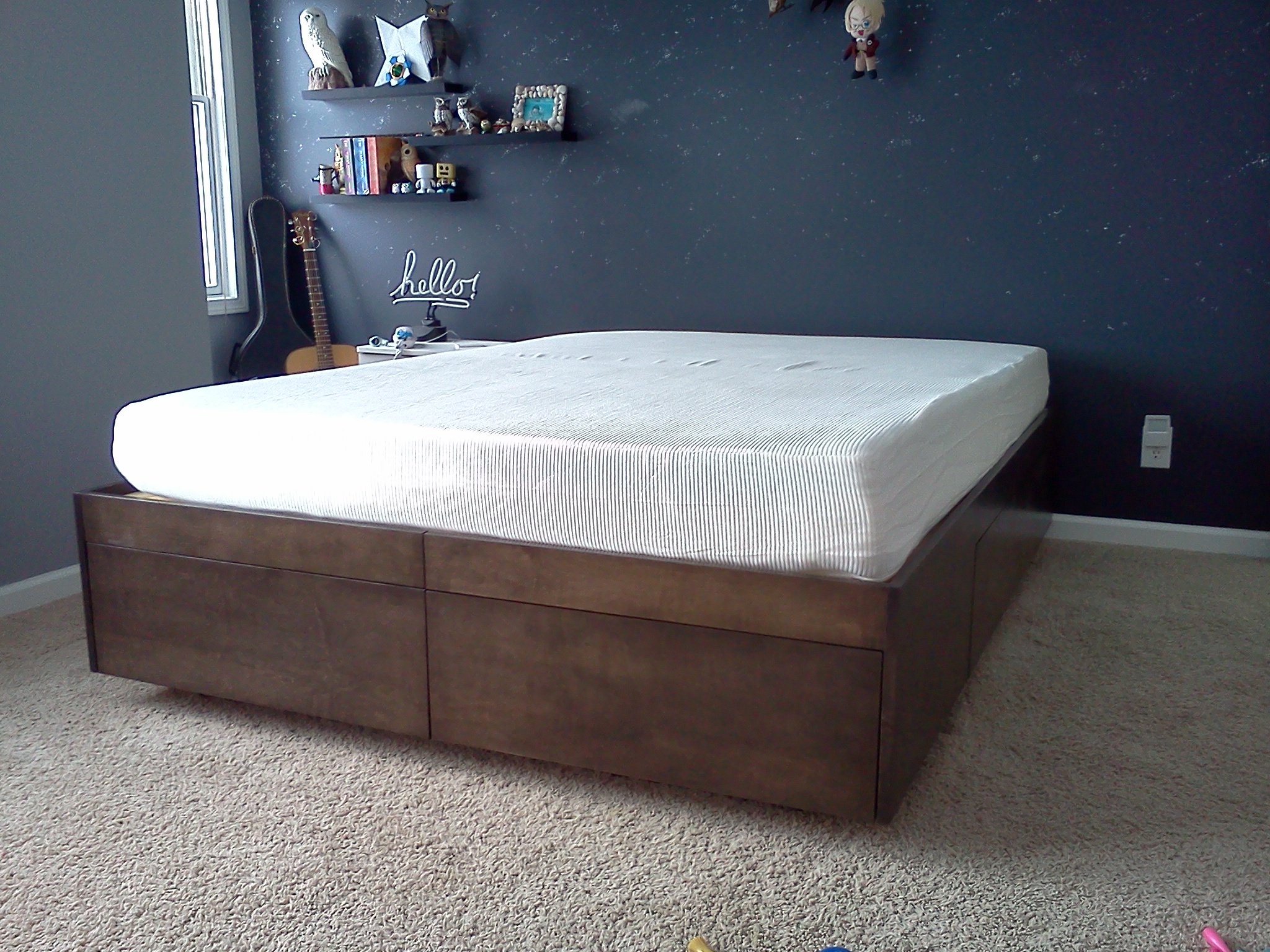 Platform Bed with Drawers