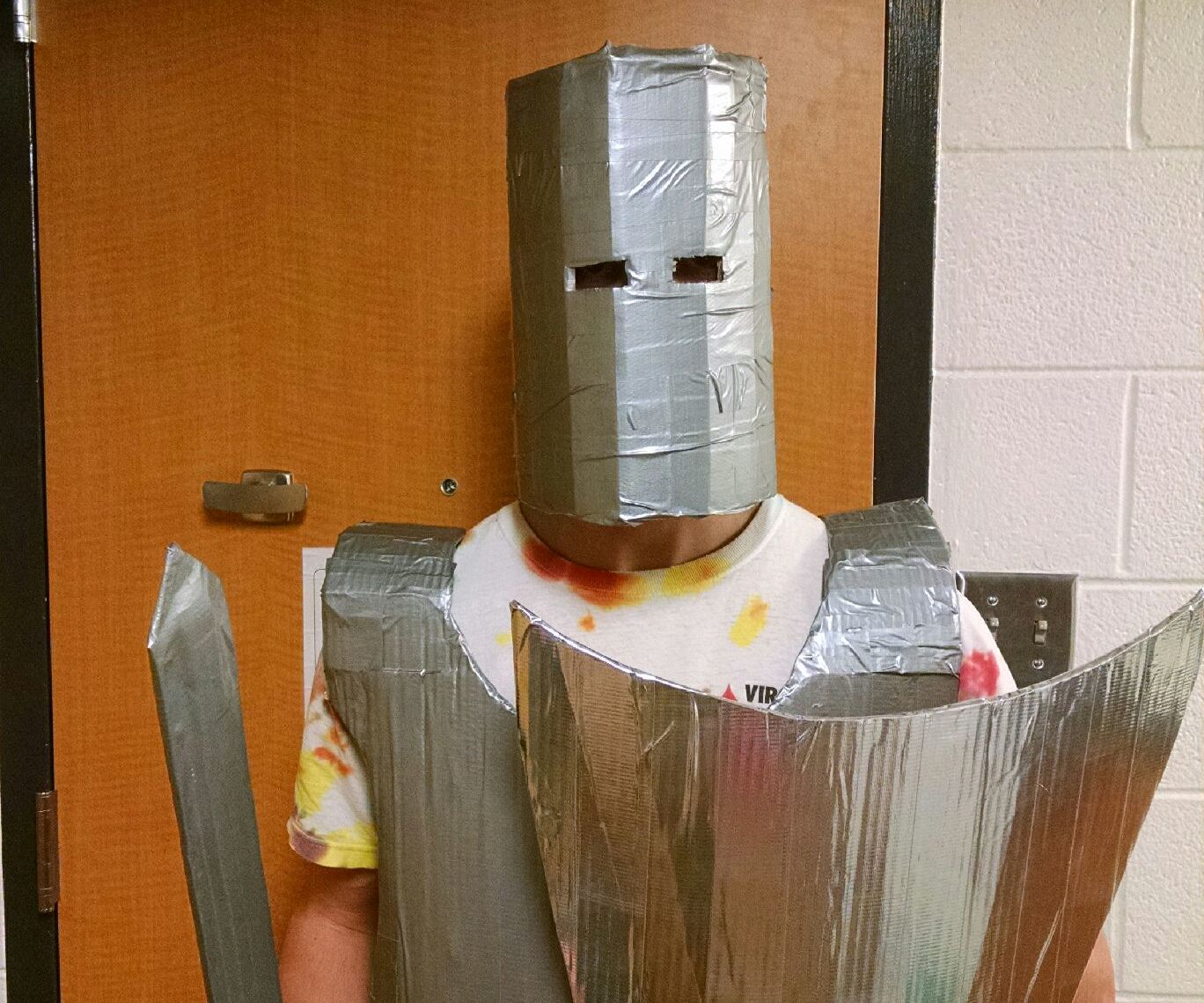 Cardboard Knight Costume