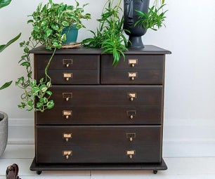 How to Transform Old Chest of Drawers Into Map Cabinet