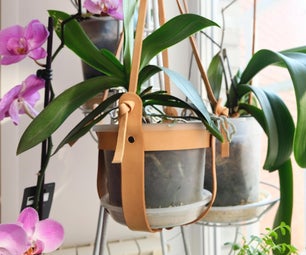 Hanging Leather Planter
