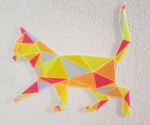 Polygon Cat With Acrylic