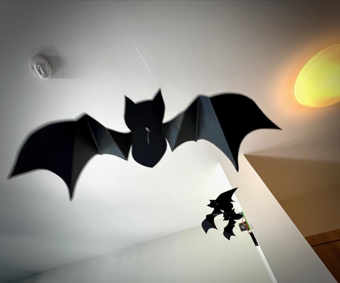 Bat Attack! Flying Paper Bats With Micro:bit and Motor