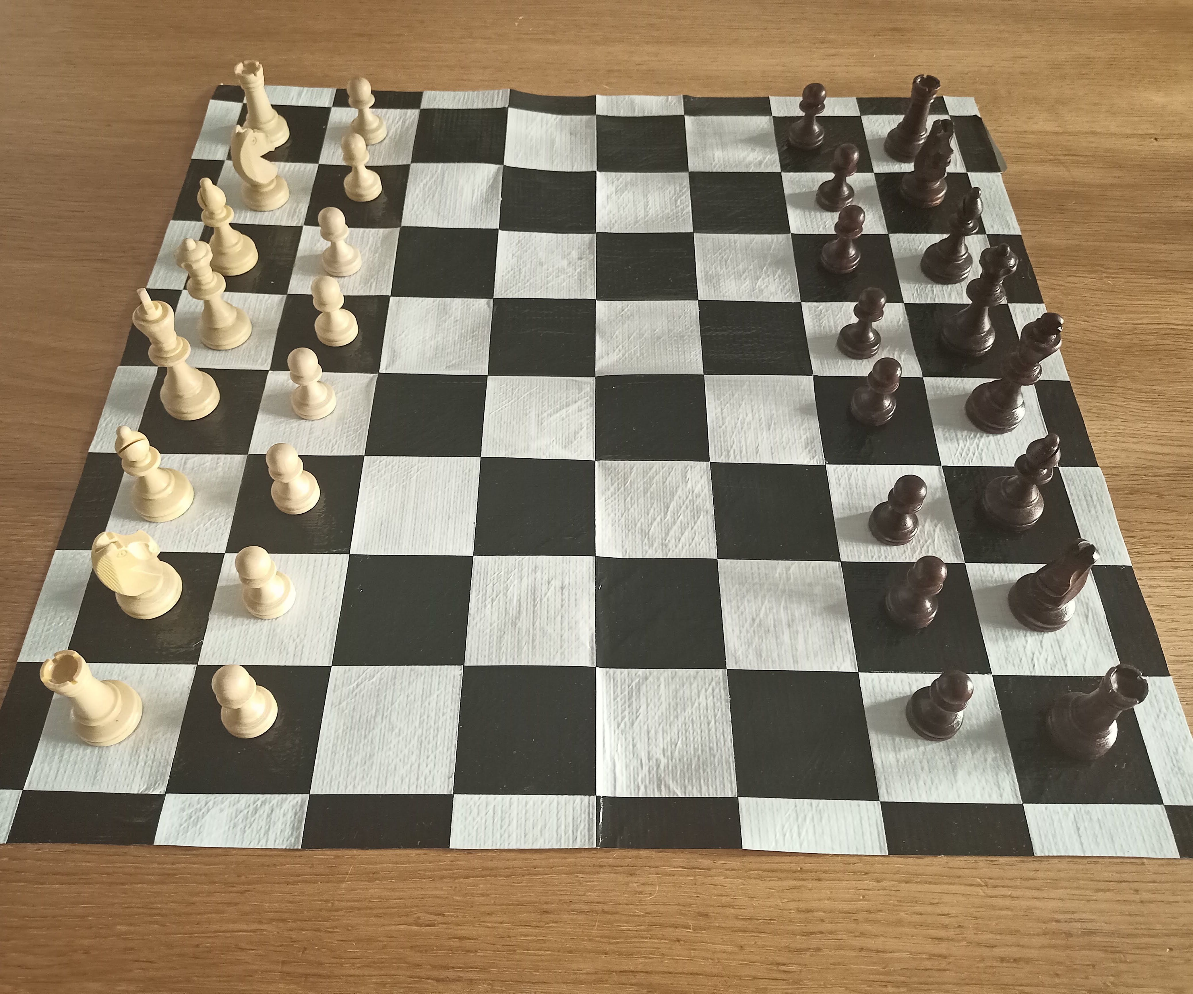 Duct Tape Chess Board Mat
