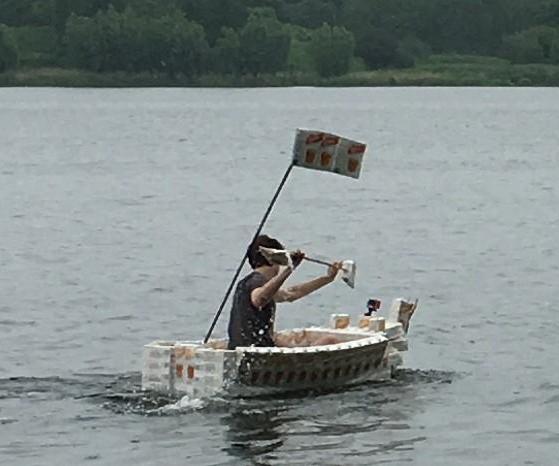 A Juice-box-boat!