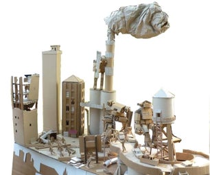 Turning a Cardboard City Into a Warhammer 40K Terrain