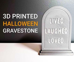 3D Printed "Lived Laughed Loved" Halloween Gravestone Home Decor