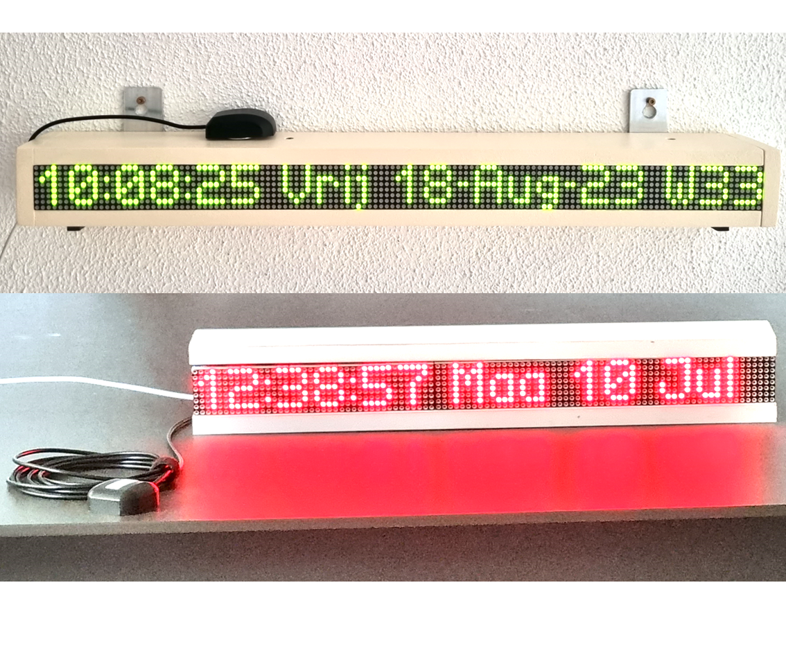 0.1 Sec Accurate RTC GPS Wall Clock - Arduino 96x8 LED Matrix