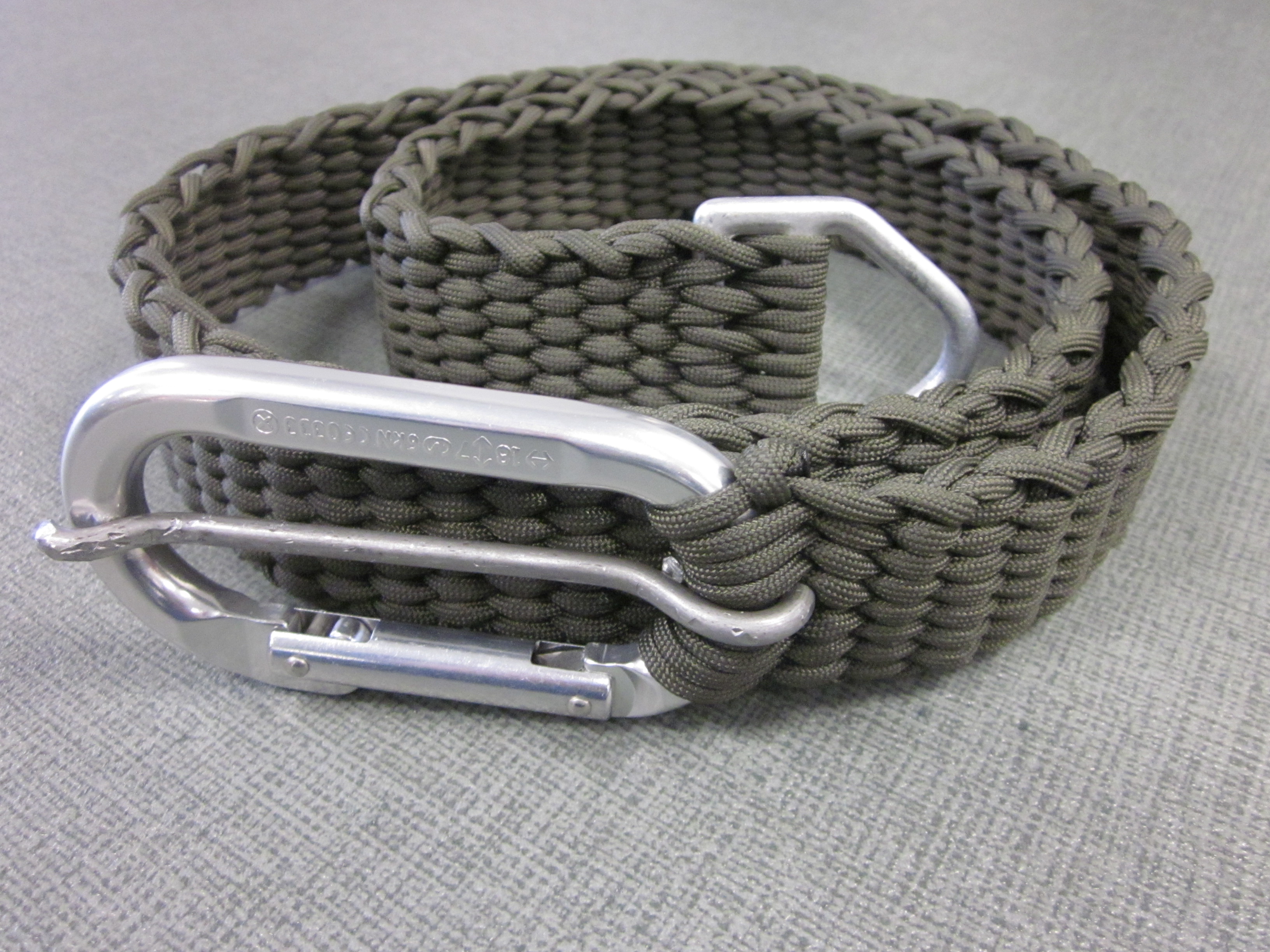 Paracord Belt With Carabiner Buckle