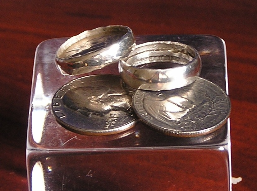 Make a silver ring for 25 cents