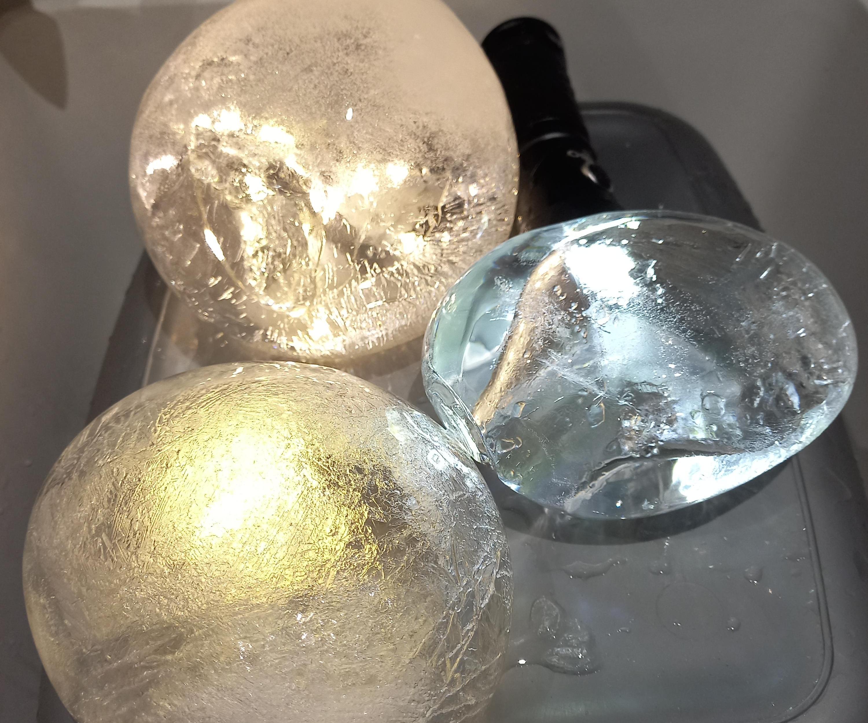 Hollow Ice Balls With Lights Inside - Outdoors or Indoors - Science, Art and Fun!