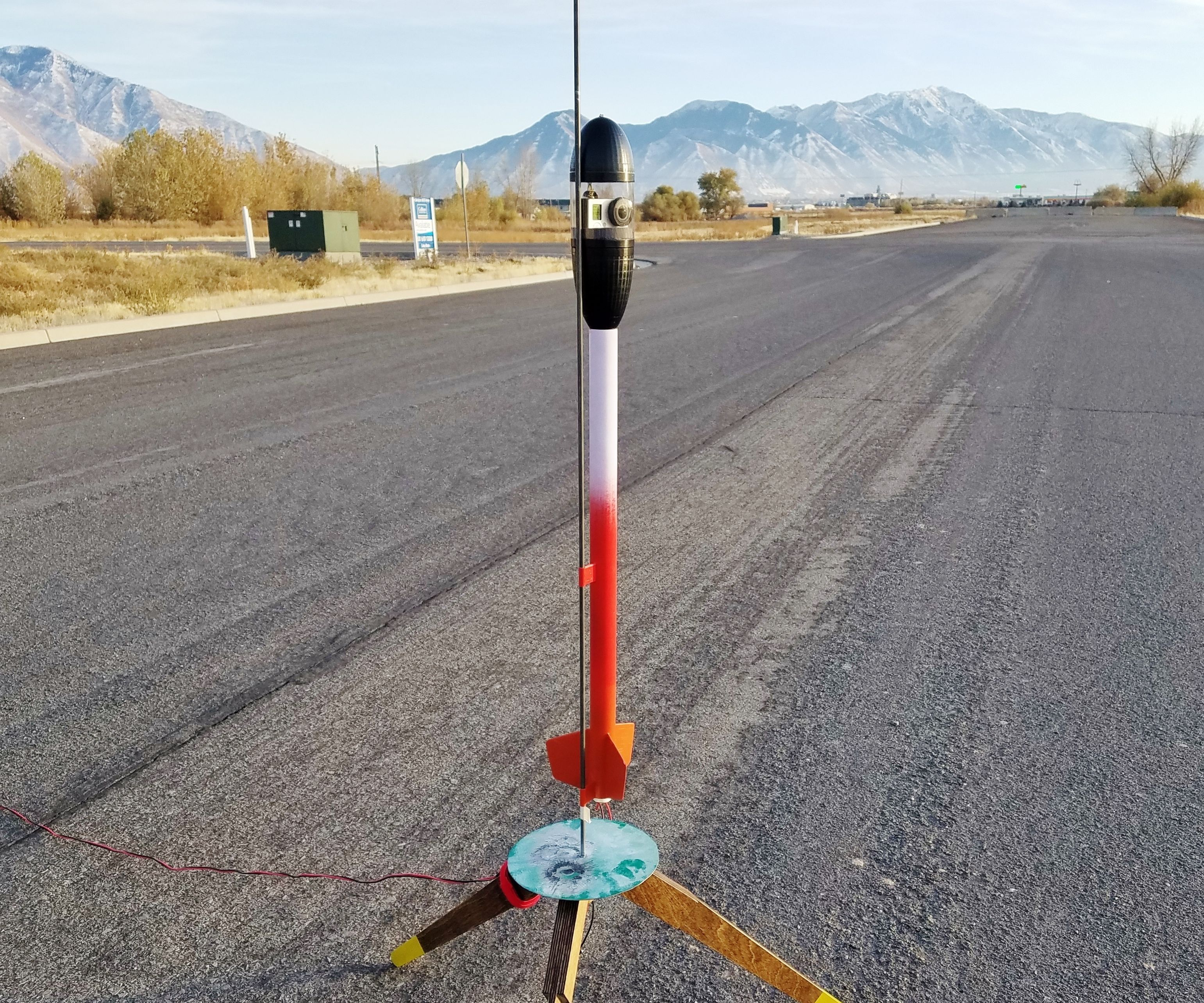 Model Rocket With GoPro Nose Cone