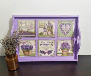 How to Make a Fake Tile Lavender Tray