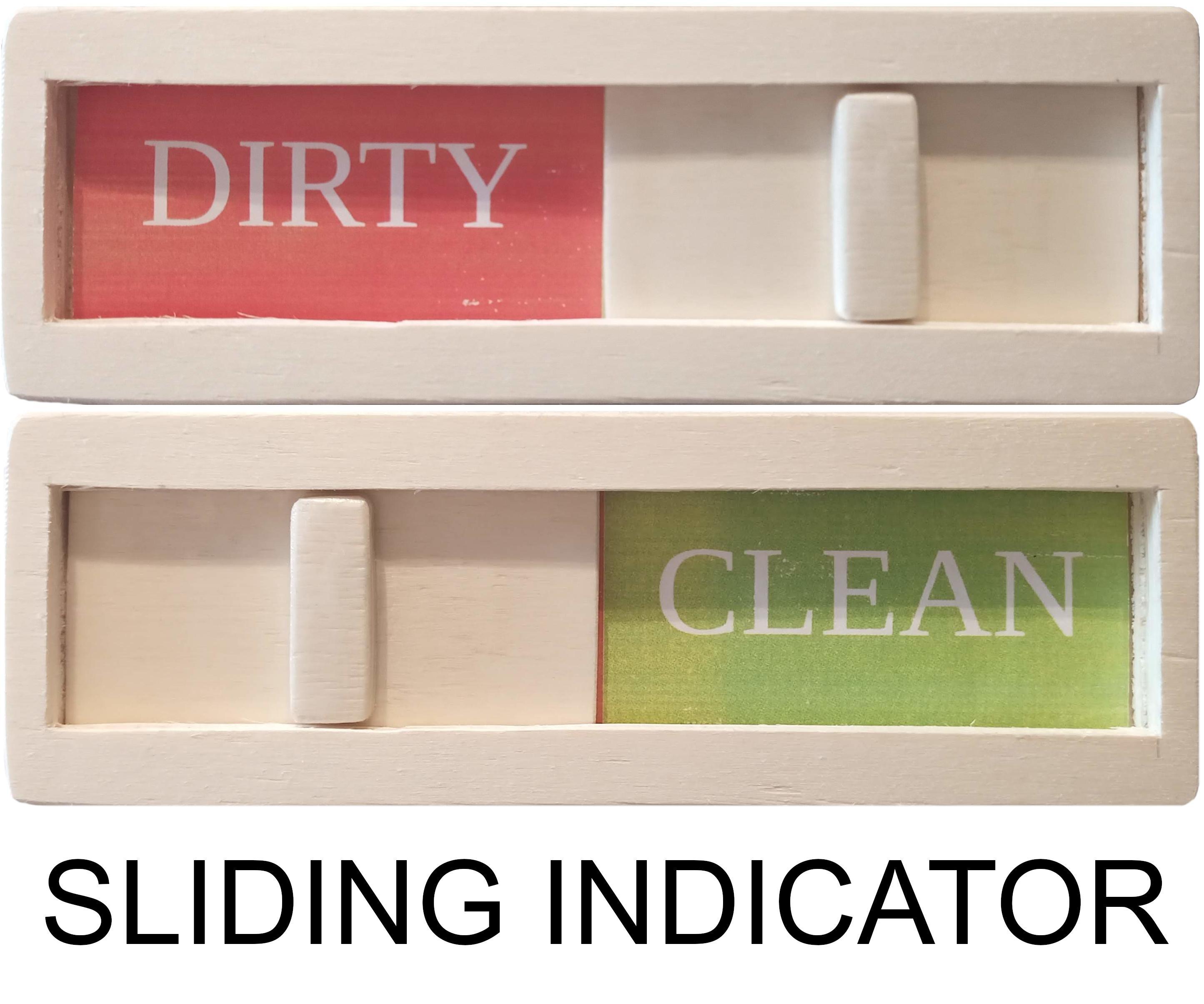 Dishwasher Dirty-Clean Sliding Indicator