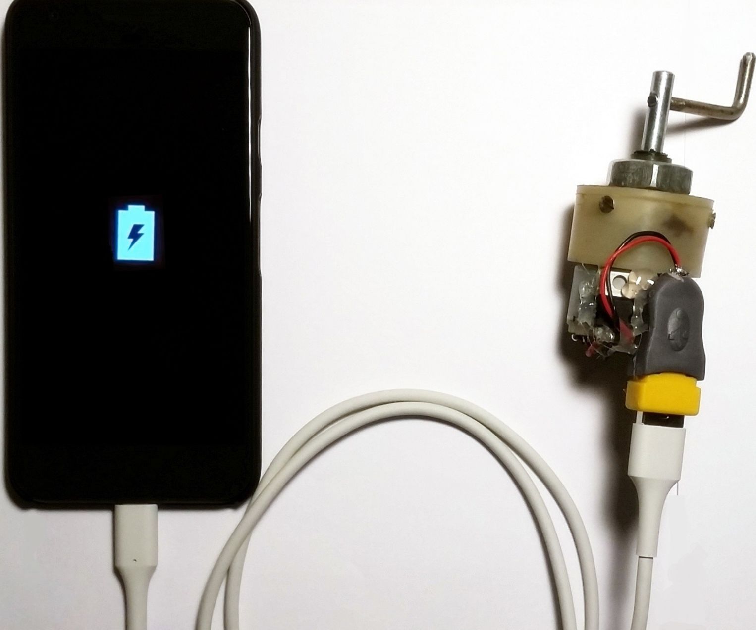 Emergency Mobile Charger Using DC Motor