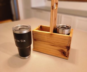 Two Cup Caddy From One Board