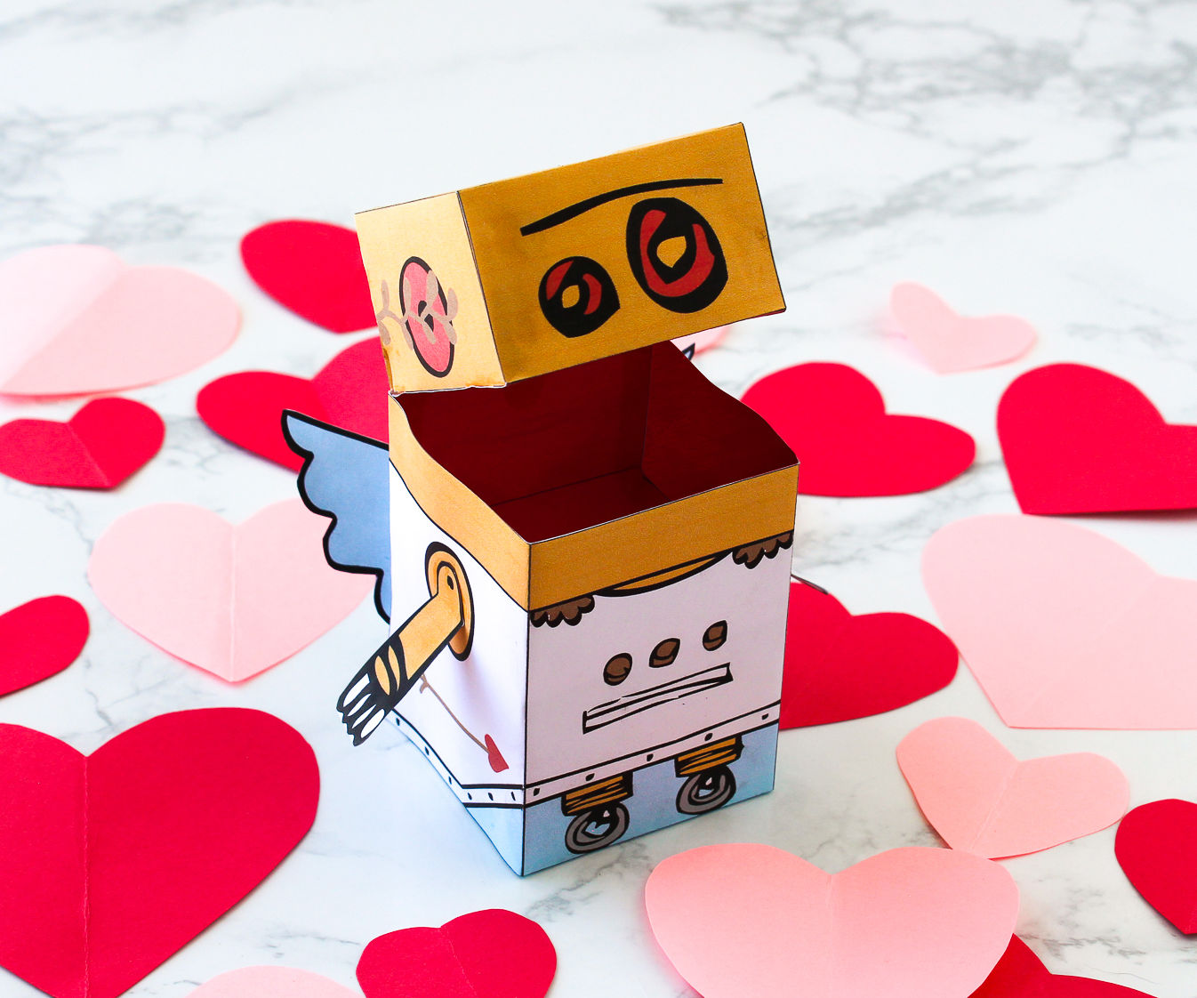 Valentine's Day Papercraft - Robot Cupid 