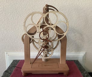 Eclipse - an Electromagnetically Impulsed Wooden Gear Clock - DXF Files Included