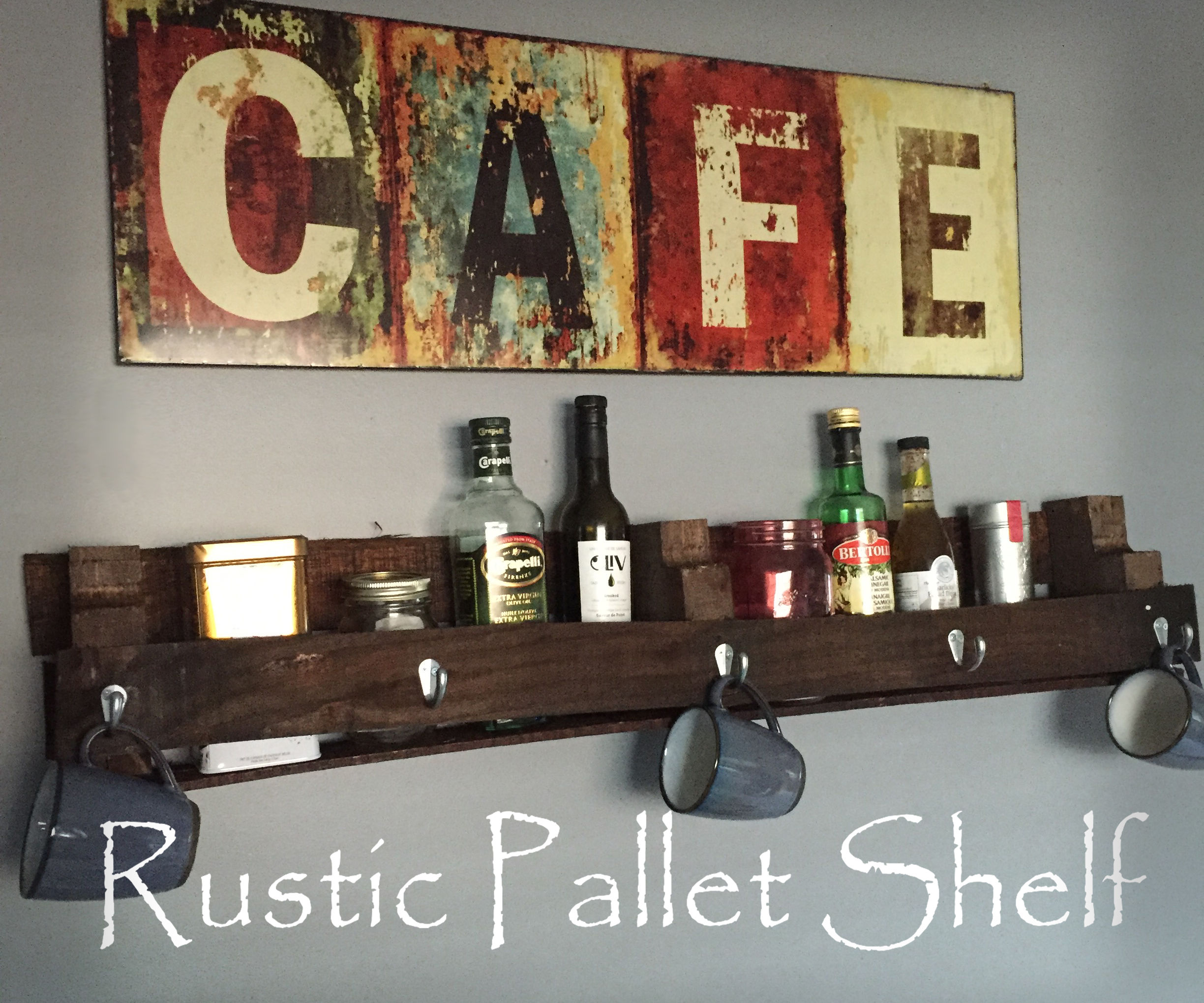 Rustic Pallet Shelf - With Scrap Wood 