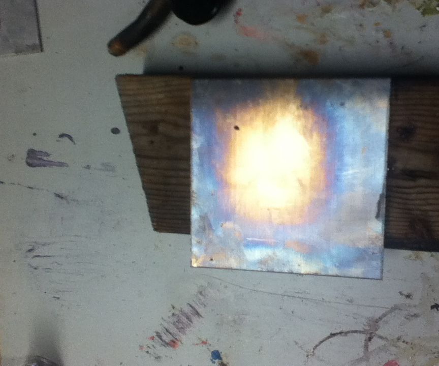 Making Red-Orange-Pink and Rainbow Effect of Copper and Brass With  Chemicals and Propane Including Steel.