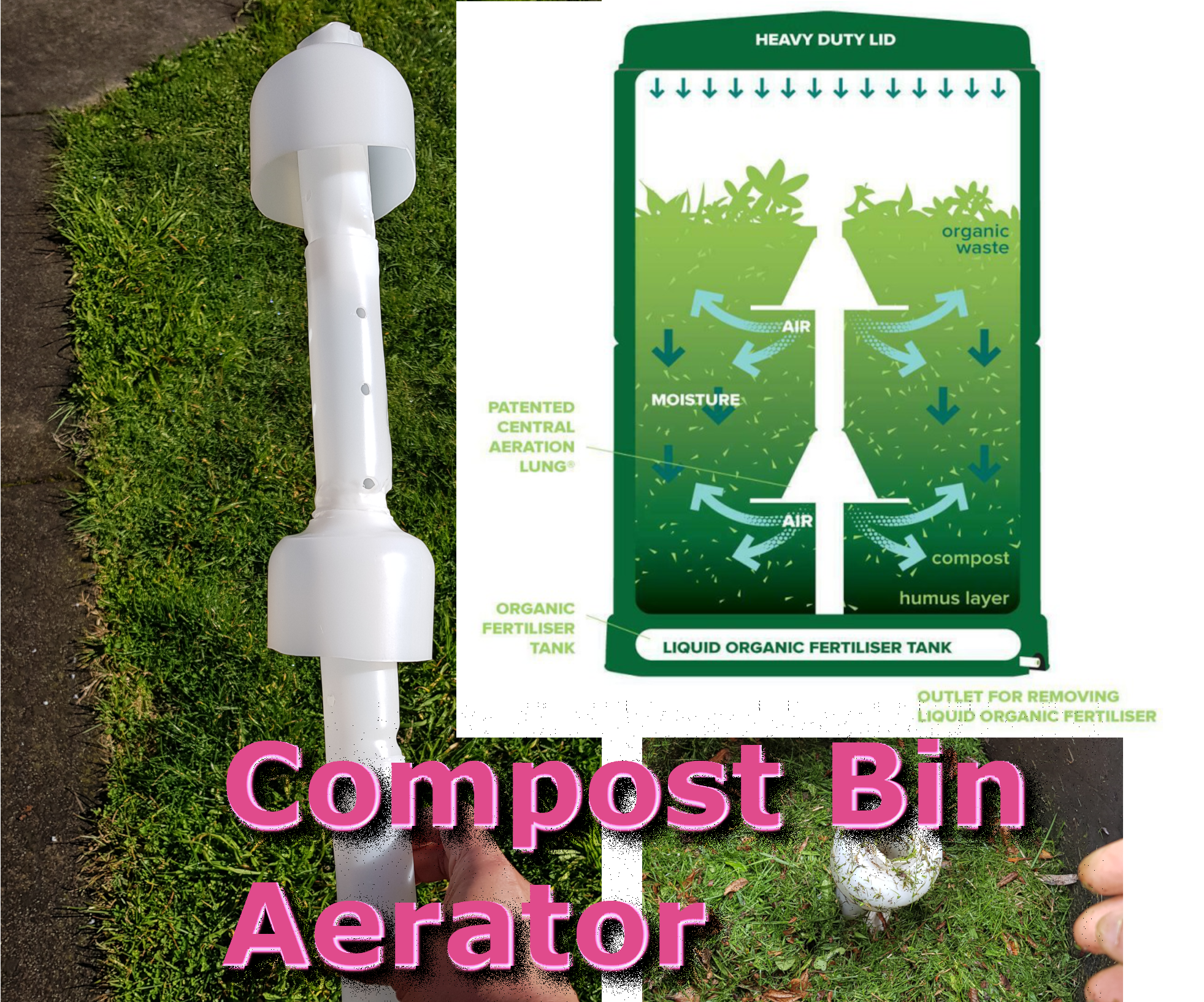 Self-Airing Compost Aerator Lung