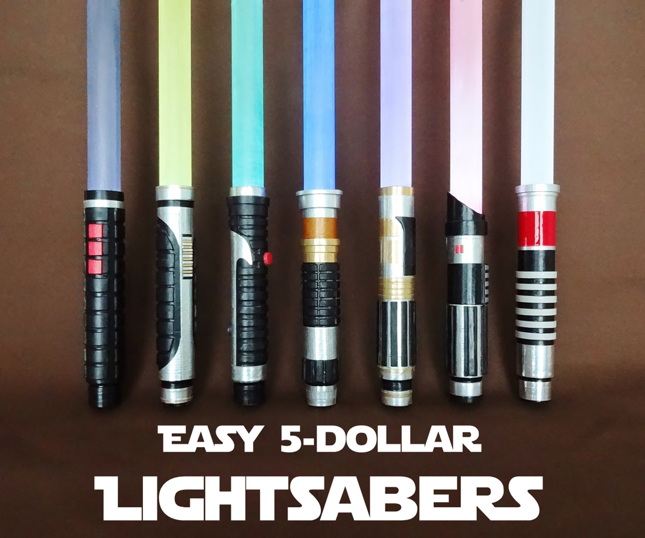 Easy $5 Lightsabers