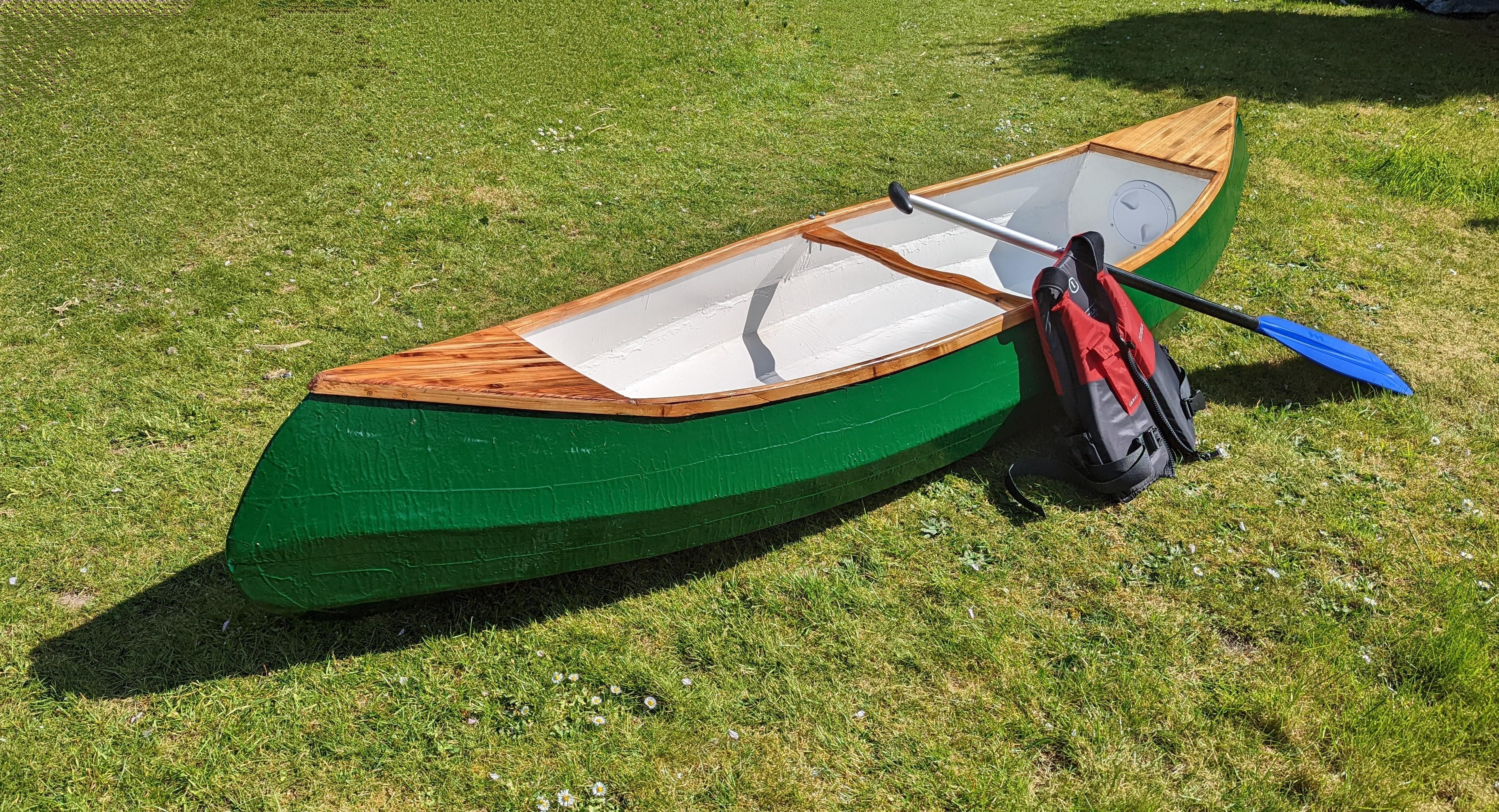 Stitch and Glue Canoe With Cedar Strip Top 