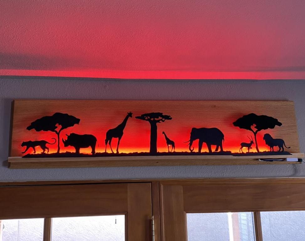 LED Strip Safari Sunset Silhouette