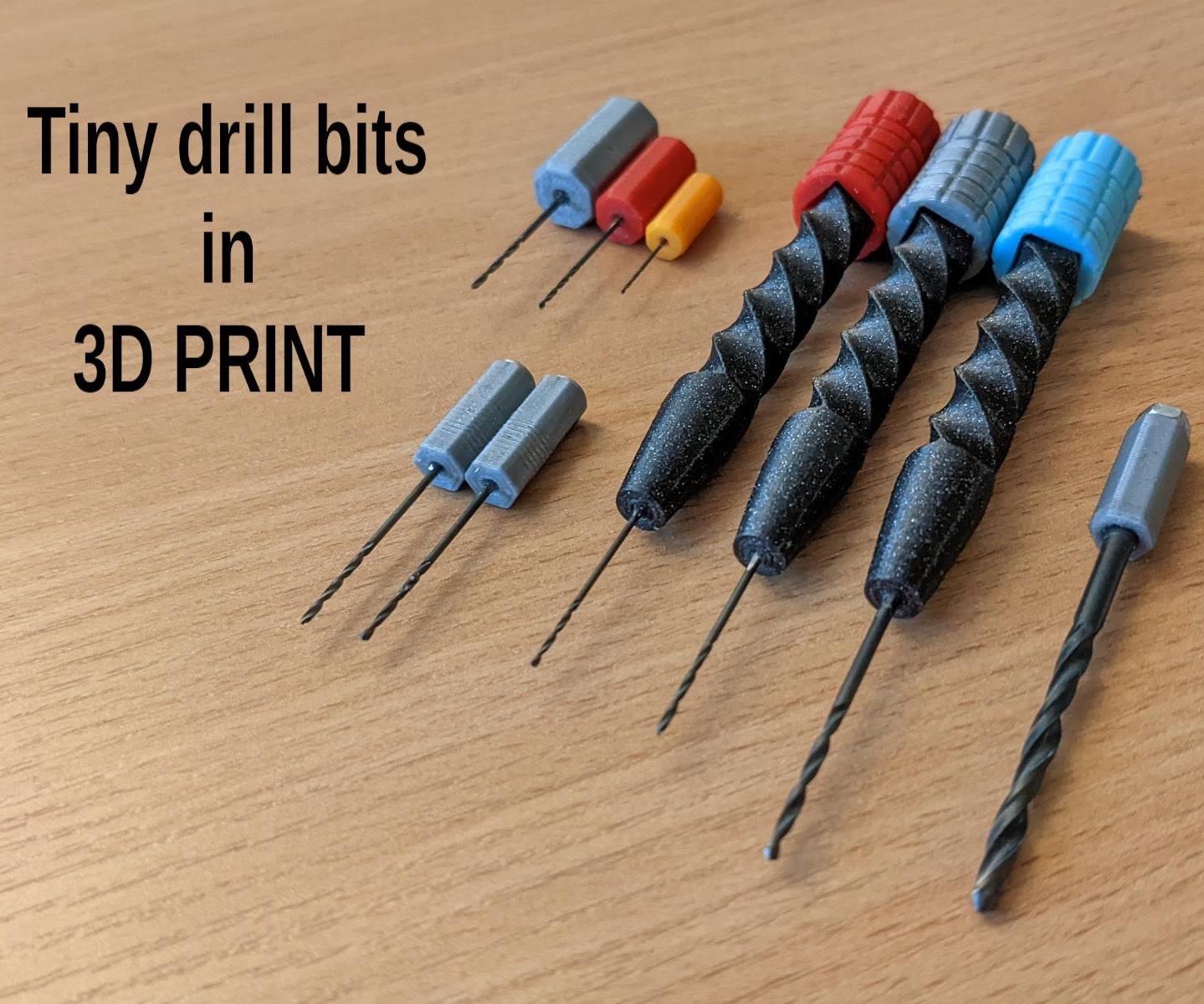 Tiny Drill Bits in 3D Print