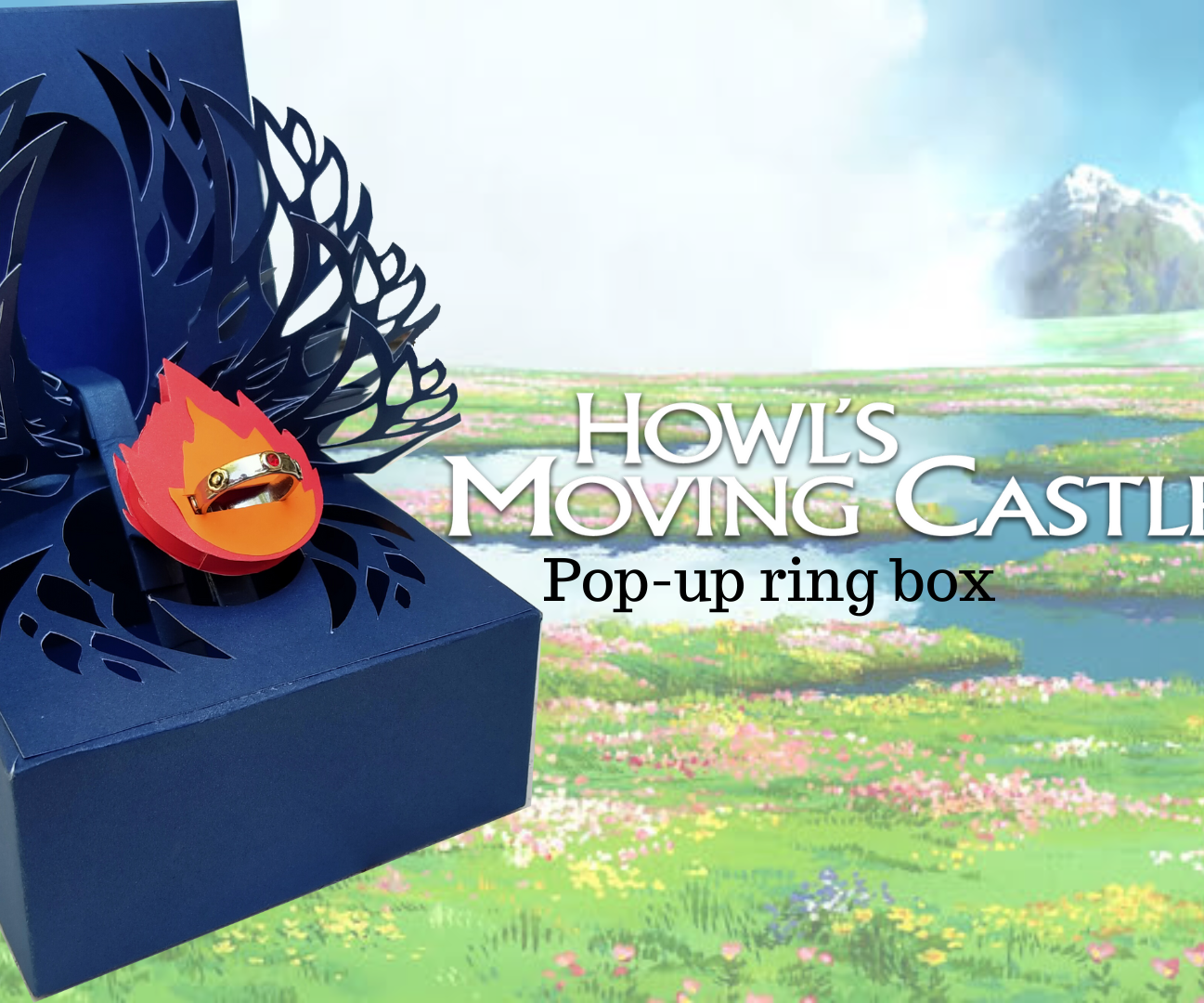 DIY Pop-Up Ring Box Inspired by Studio Ghibli's "Howl's Moving Castle"